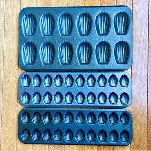 3 MADELEINE Cake Pans Baking Petit Four Pastry Bake Teacake Tea Cake Non-Stick
